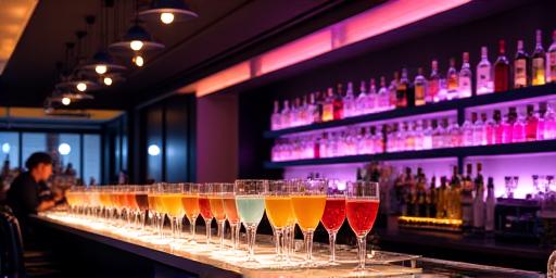 スタイリッシュなカクテルバー
