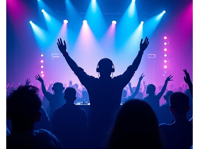 熱狂的なDJが観客を魅了する